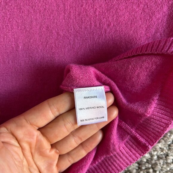 Pendleton Womens L Turtleneck Sweater L 100% Merino Wool Soft Lightweight Pink - Picture 5 of 8
